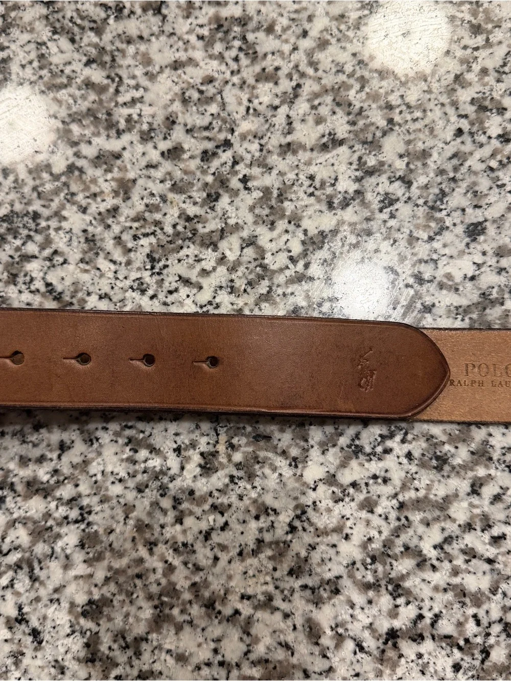 Polo Ralph Lauren Bear Brown Leather Belt Bear Buckle Mens 36